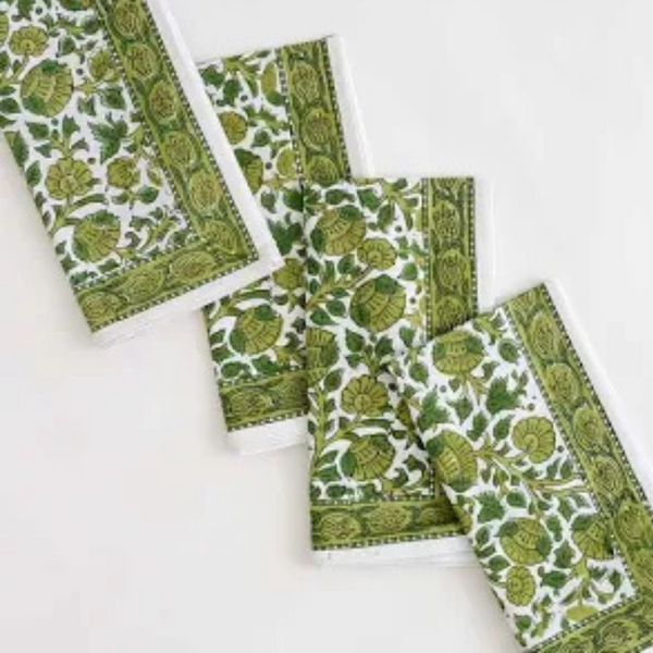 S/4 Jade Blossom Napkins