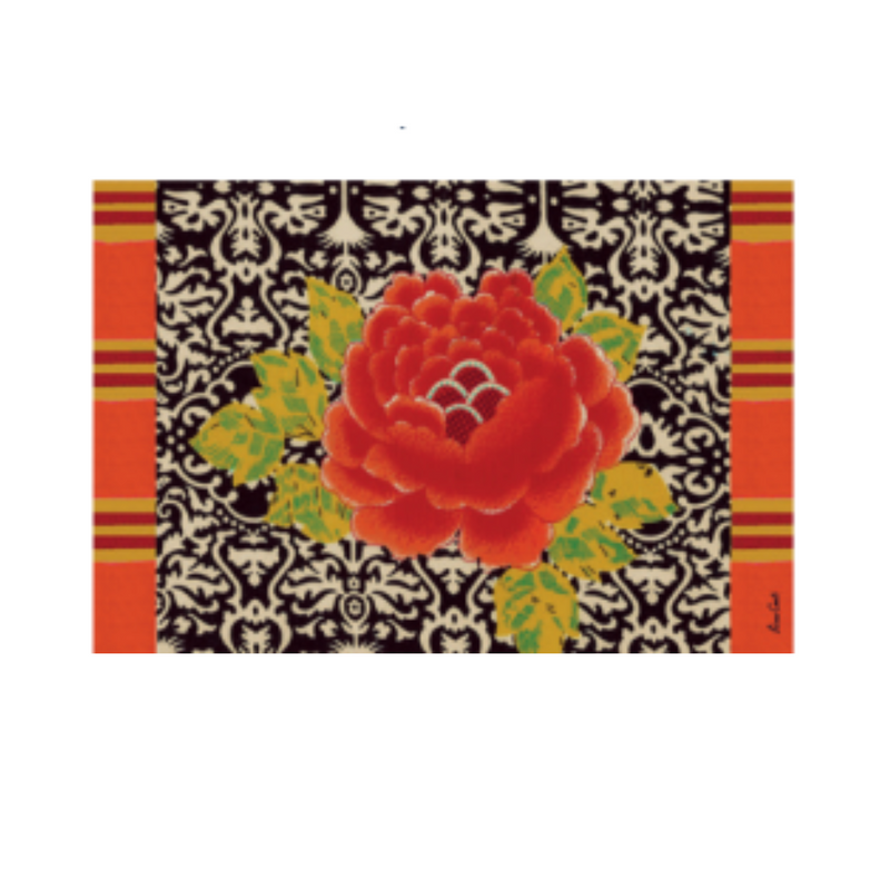 Sunrise Rectangular Black Masonite Placemat