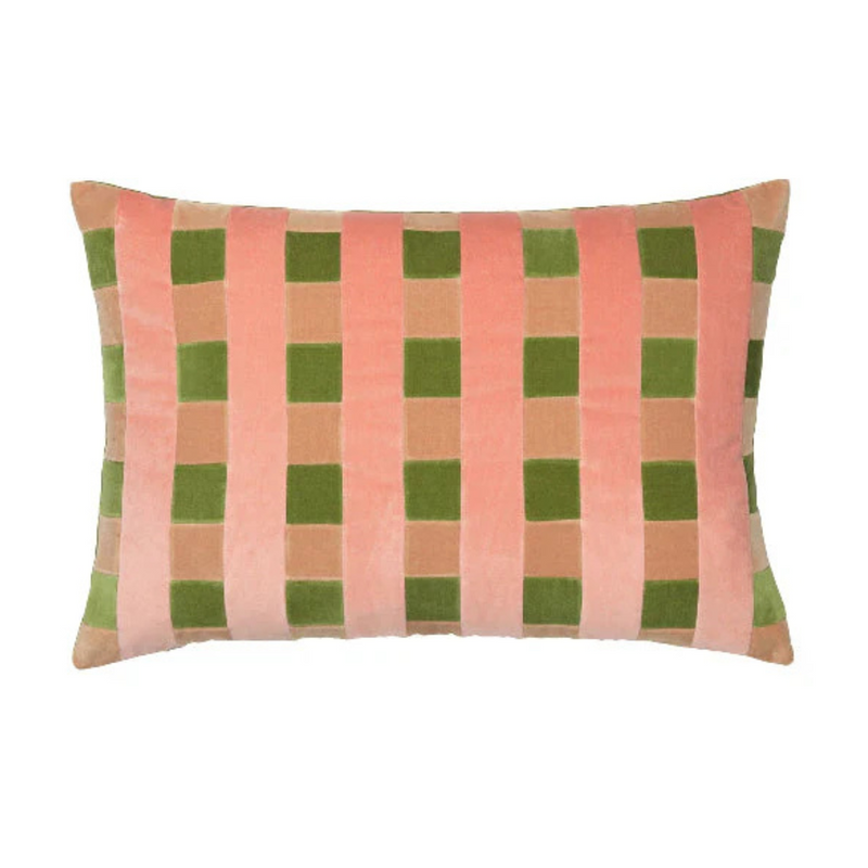 Carla Pillow - Wild Rose/Plaster/Leaves