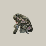 Liza Light Green Silk Frog