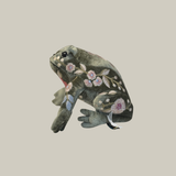Liza Light Green Silk Frog