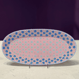 Pink/Blue Oval Platter