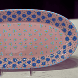 Pink/Blue Oval Platter