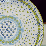 White/Green Cake Plate