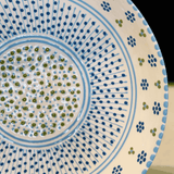 White/Blue Round Fruit Bowl