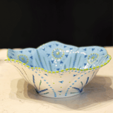 Light Blue Large Tulip Salad Bowl