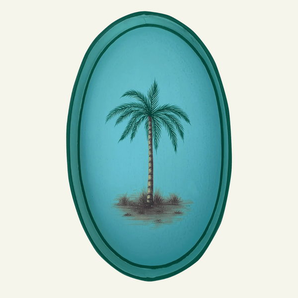 Les Ottomans Iron Tray, Palm Tree