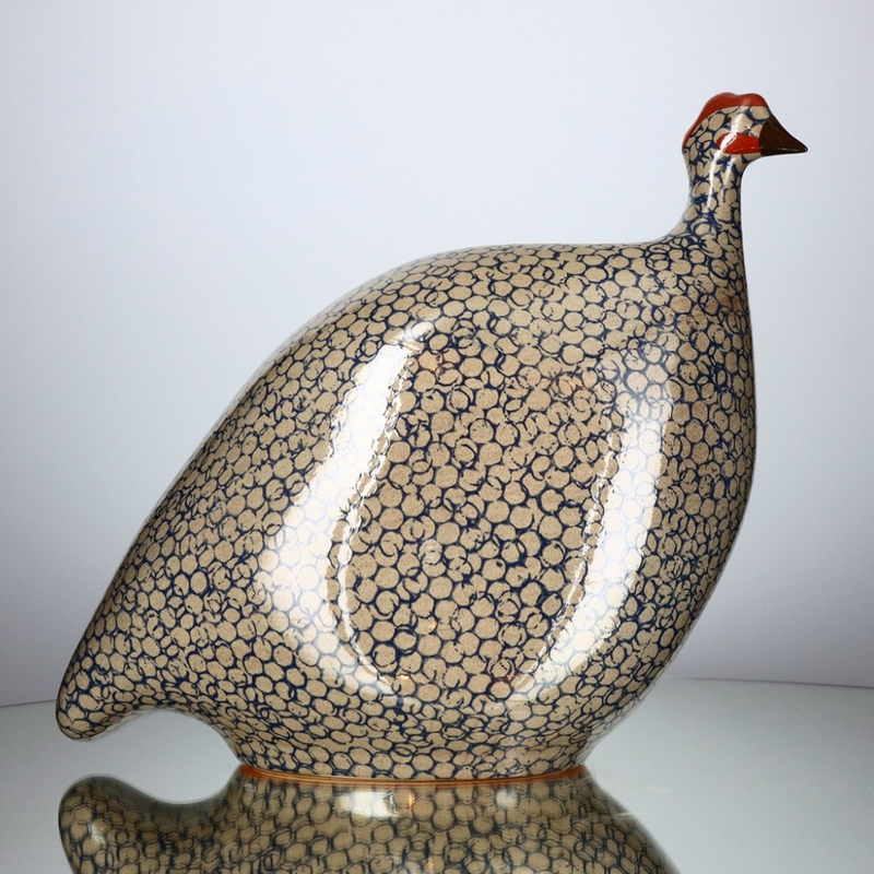 Guinea Fowl Gray Spotted Cobalt - Small