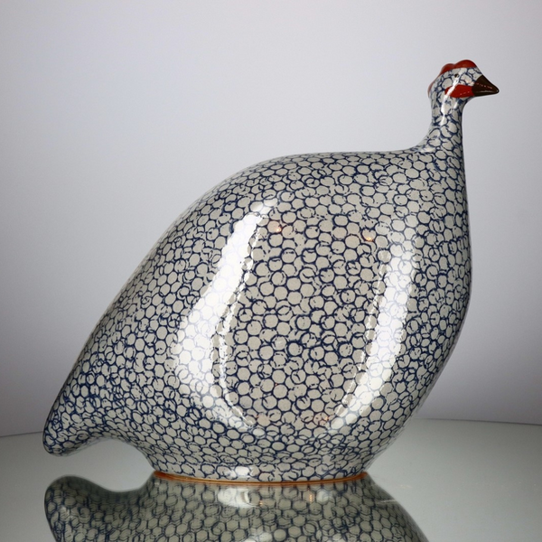 Guinea Fowl Blue Spotted Cobalt - Large