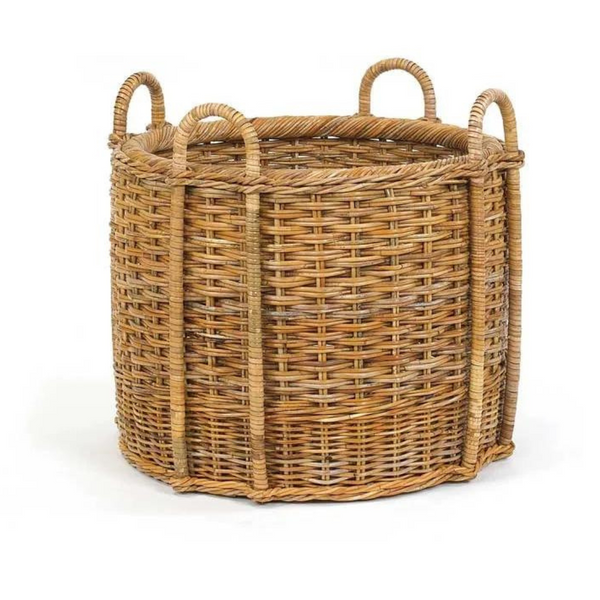 French Country Fireplace Basket