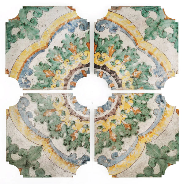 S/4 Majolica Tile Coasters