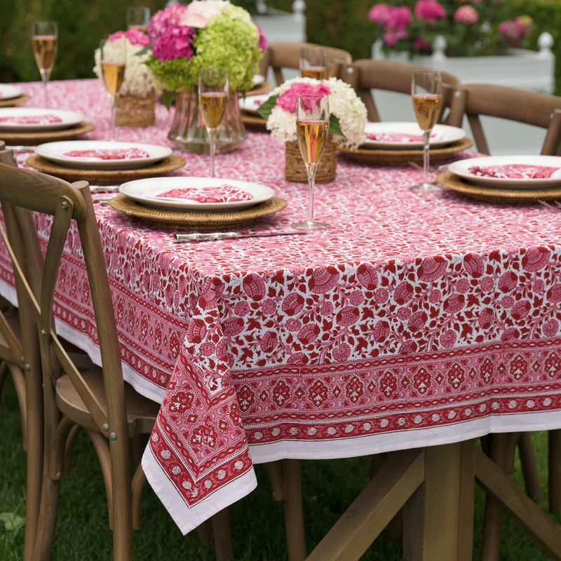 Crimsom Blossom Tablecloth