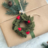 Mini Holly Wreath Ornament