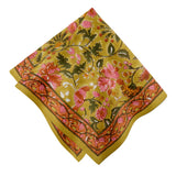 S/4 Damaris Napkins Pink & Mustard
