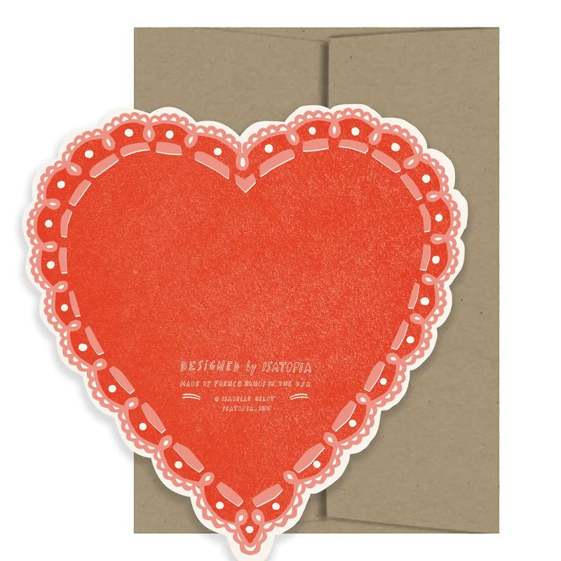 Rose Heart Die-Cut Card