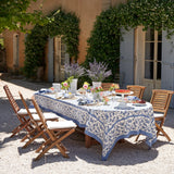 71"x128" Granada Cornflower Blue Tablecloth