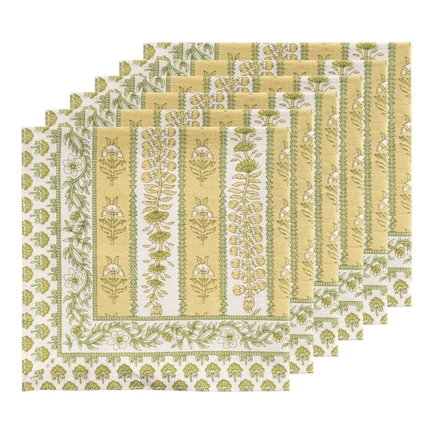 S/4 Avignon Napkins Pistachio
