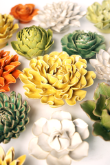 Buttercup Yellow Hawthorn Ceramic Flowers - Botanicals