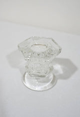 Clear Glass Candlestick Holders