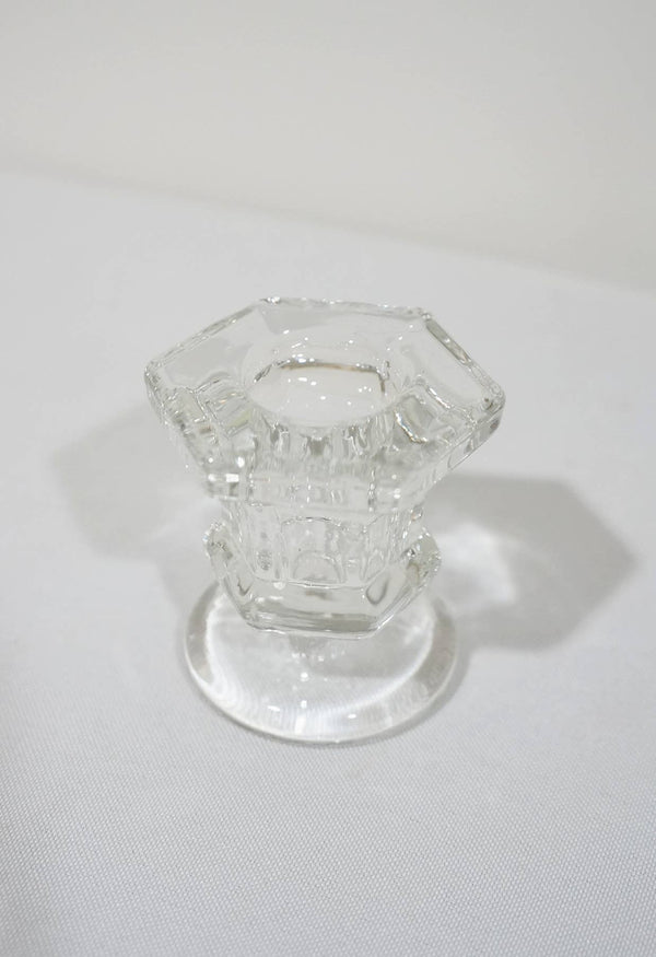 Clear Glass Candlestick Holders