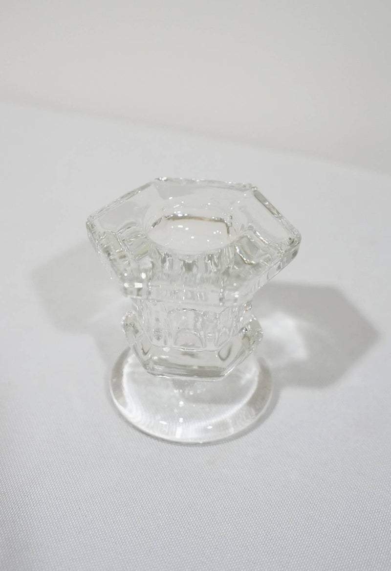 Clear Glass Candlestick Holders
