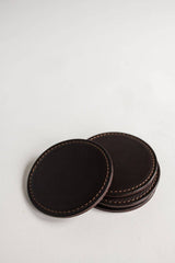 S/4 Leather Coasters
