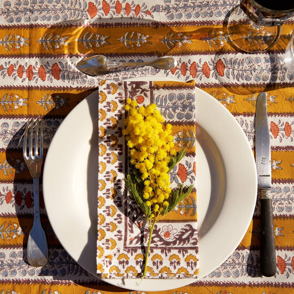 S/4 Avignon Napkins Dijon & Blue