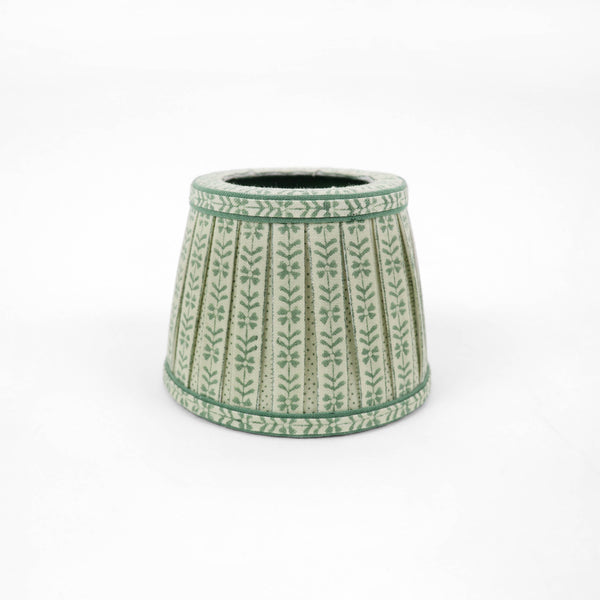 Floral Green Stripe Lampshade Cover