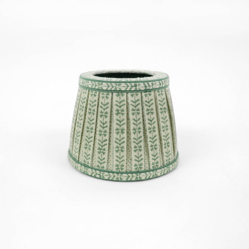 Floral Green Stripe Lampshade Cover