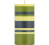 Tall Olive, Indigo and Jasmine Eco Pillar Candle, 6''