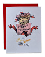 Meowy Christmas Risograph Holiday Card