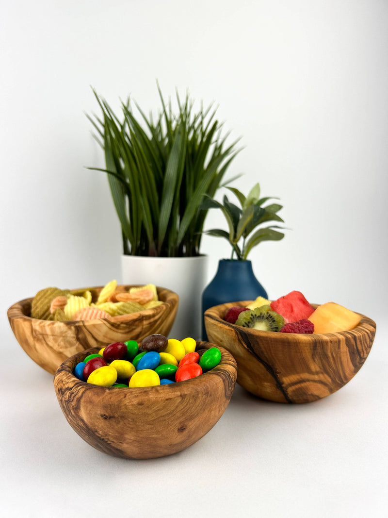 Small Olive Wood Snack Bowl