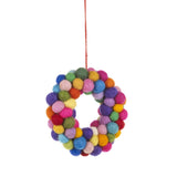 Handmade Felt Mini Multi Wreath Xmas Hanging Decoration