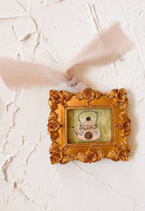 Vintage Style Autumnal Gold Framed Ornaments