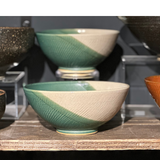 Green Striped Ramen Bowl