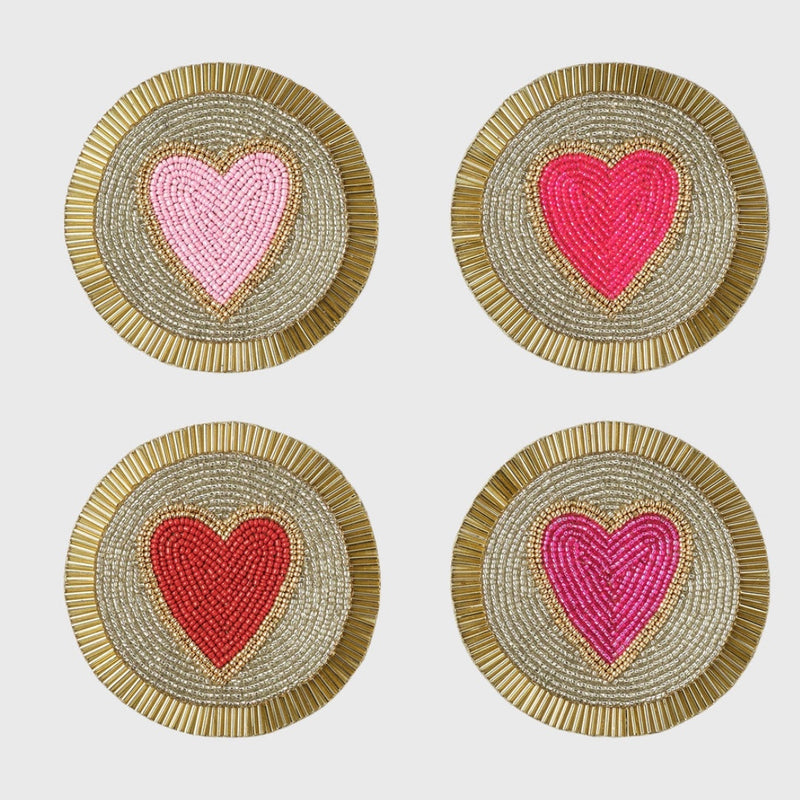 S/4 Heart Coasters