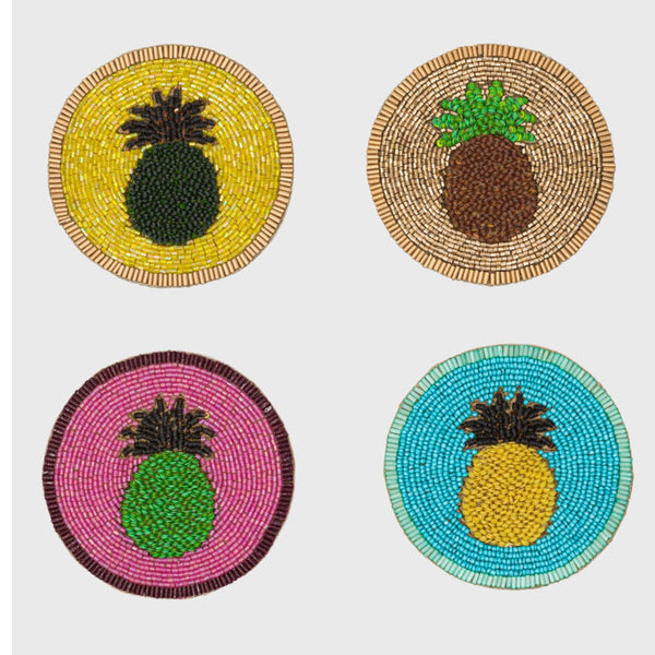S/4 Pineapple Coasters