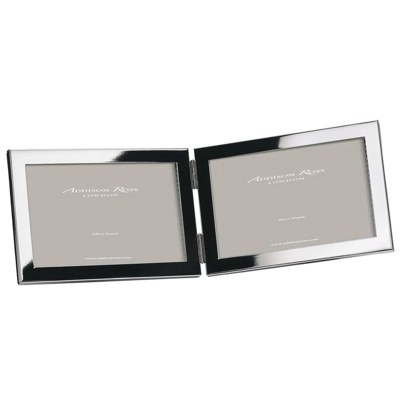 4 x 6 Double Silver Frame with Squared Corners (landscape)