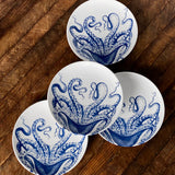 Blue Lucy Canapé Plates Boxed Set/4