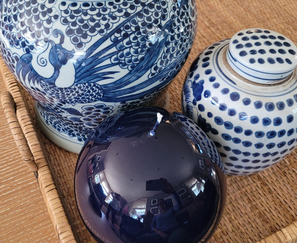 Navy Large Sphere Meloria Candle
