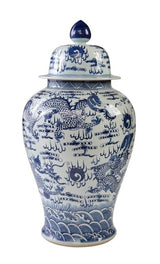 Large Temple Jar - Sea Dragon Motif