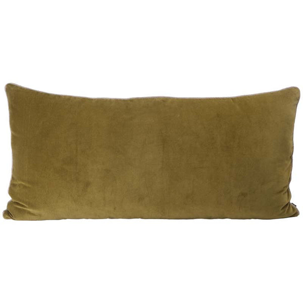 Khaki Lumbar New Delhi Velvet Pillow
