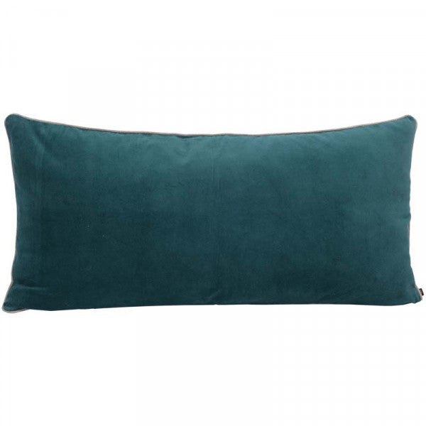 Peacock Lumbar New Delhi Velvet Pillow