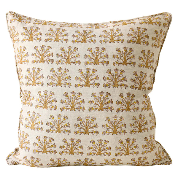 Samode Saffron Linen Pillow